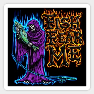 Fish Fear Me Reaper Color Sticker